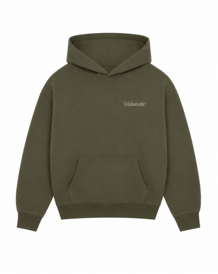 Urbanetic Private Club Hoodie in Olive — front view, Urbanetic Club